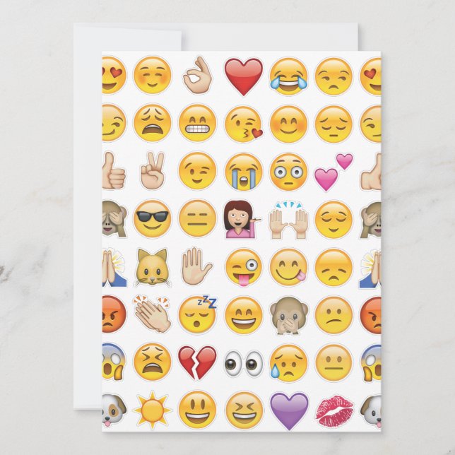 emoji-partiinbjudan inbjudningar (Framsida)