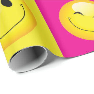 Emoji Party Emoticon Ansikte med flera färgader Presentpapper