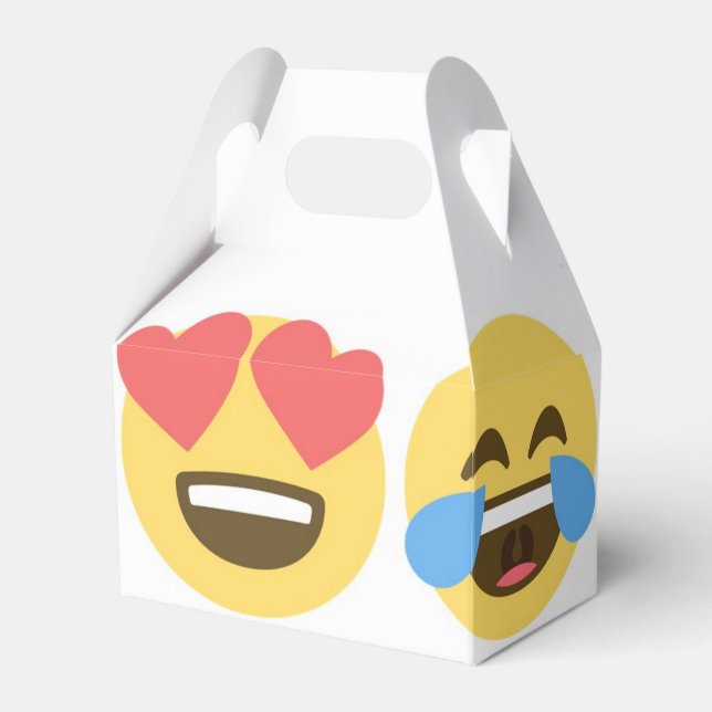 Emoji Party Favor Box- Emoji Ansikte Presentaskar (Framsidan Sidan)