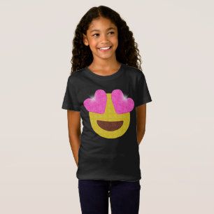 Emoji partyskjorta - Sparkling hjärta synar Emoji T Shirt