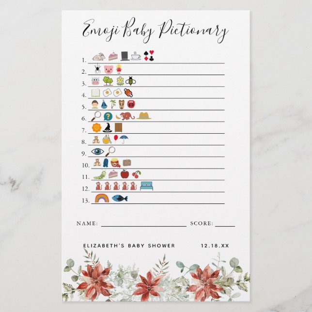 Emoji Pictionary | Baby Shower Lek (Framsida)