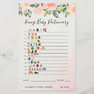 Emoji Pictionary   Baby Shower-spel