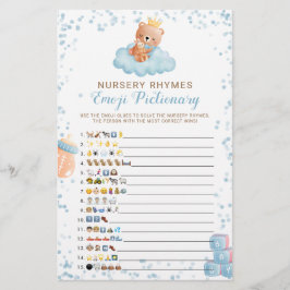 Emoji Pictionary Boy Bear Blue Shower Game