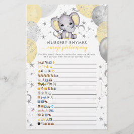 Emoji Pictionary Gult Elephant Baby Shower Game