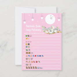 Emoji Pictionary I: Sleeping Koala Baby Shower Gam Inbjudningar