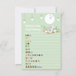 Emoji Pictionary I: Sleeping Koala Baby Shower Gam Inbjudningar