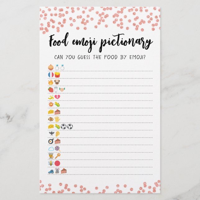 Emoji Pictionary-spel Quiz med svar (Framsida)