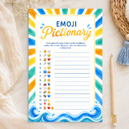 Emoji Pictionary Sunshine Baby Shower-spel