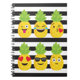 emoji pineapple anteckningsbok med spiral