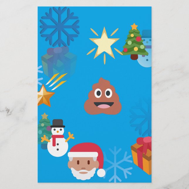 emoji poop christmas brevpapper (Framsida)