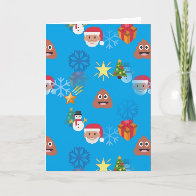 emoji poop christmas helgkort (Framsida)