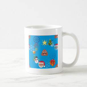 emoji poop christmas kaffemugg