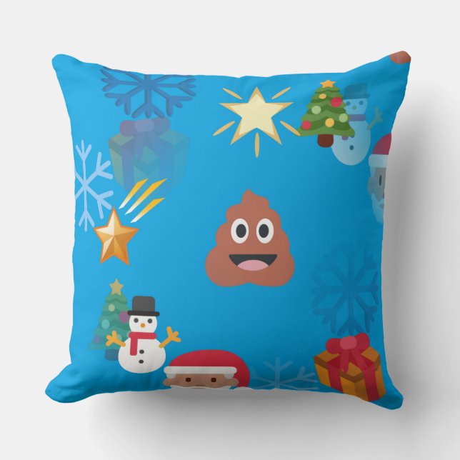 emoji poop christmas kudde (Framsida)