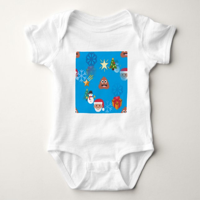 emoji poop christmas t shirt (Framsida)