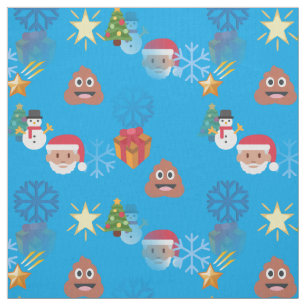 "emoji poop christmas-väv" tyg