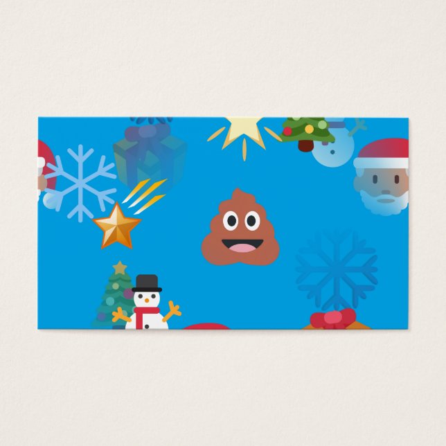 emoji poop christmas visitkort (Framsidan)