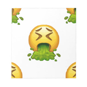emoji puking anteckningsblock