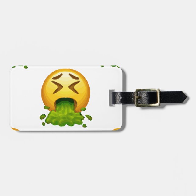emoji puking bagagebricka (Horisontell Framsida)