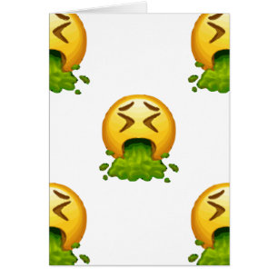 emoji puking hälsningskort