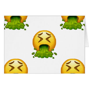 emoji puking hälsningskort