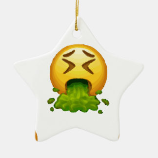 emoji puking julgransprydnad keramik