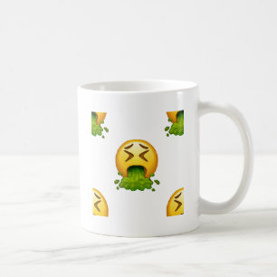 emoji puking kaffemugg