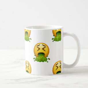 emoji puking kaffemugg
