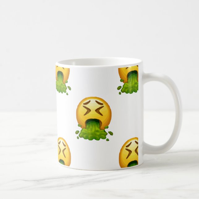 emoji puking kaffemugg (Höger)