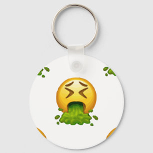 emoji puking nyckelring