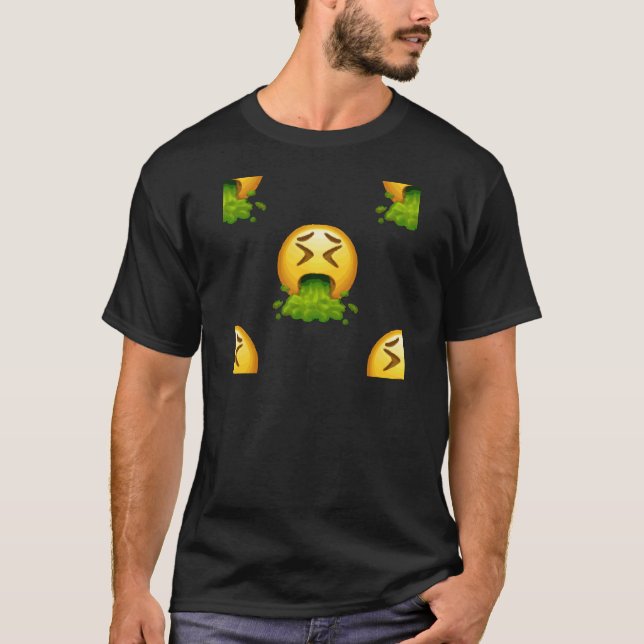 emoji puking t-shirt (Framsida)