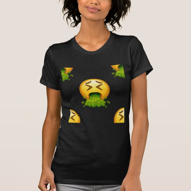emoji puking t-shirt (Framsida)