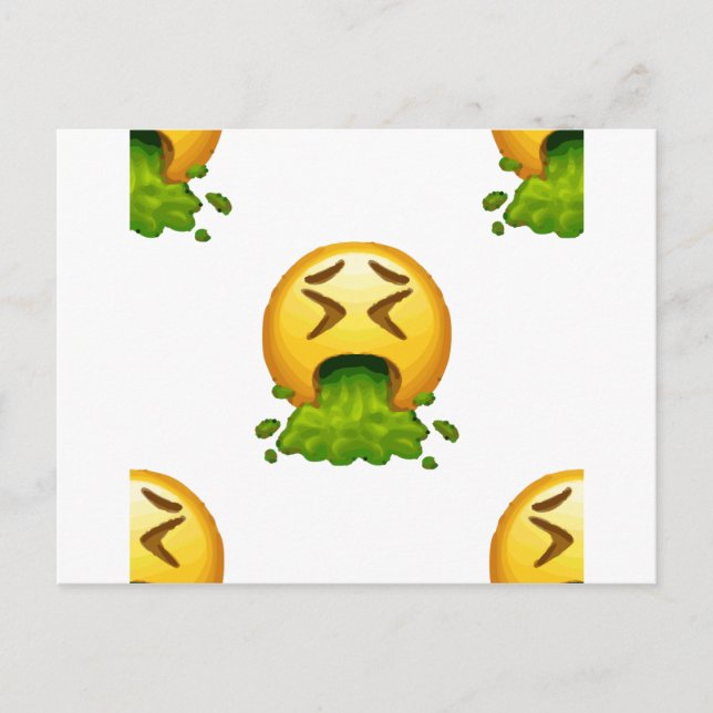 emoji puking vykort (Framsida)