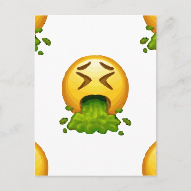 emoji puking vykort (Framsida)