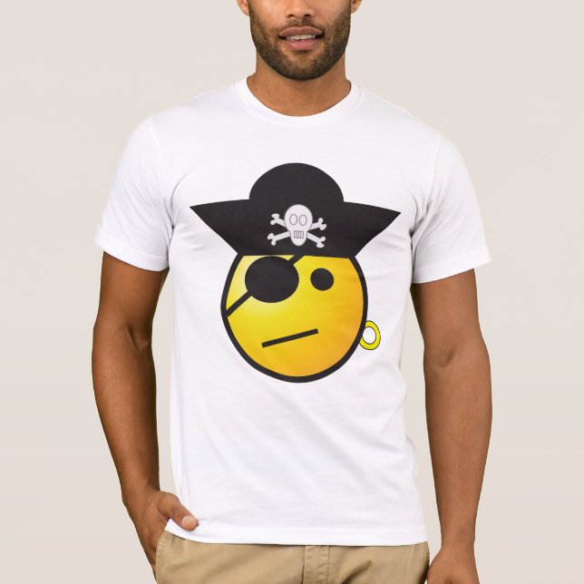 Emoji roligt pirat T-shirt (Framsida)