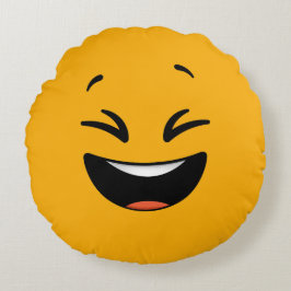 Emoji Round Pillow Rund Kudde