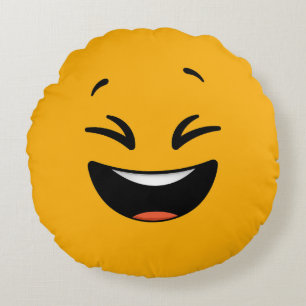 Emoji Round Pillow Rund Kudde
