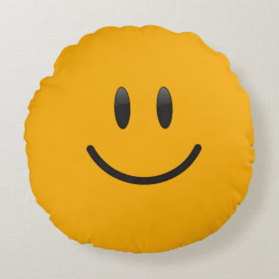 Emoji Round Pillow Rund Kudde