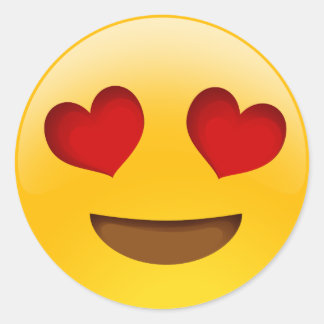 Emoji Runt Klistermärke