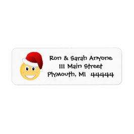 Emoji Santa Address Label Returadress Etikett