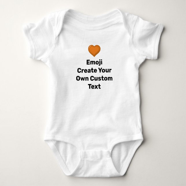 Emoji Skapar din egen Anpassningsbar Text Baby Bod T Shirt (Framsida)