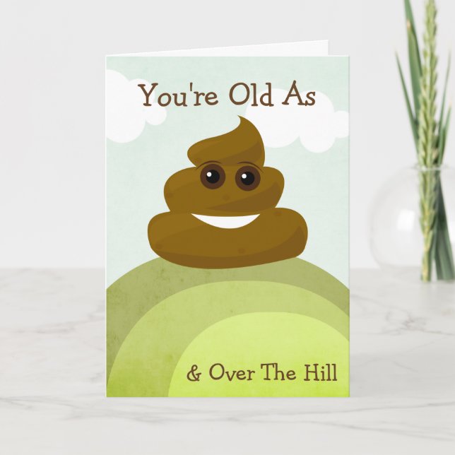 Emoji som är gammal som Poop & över Kort (Framsida)