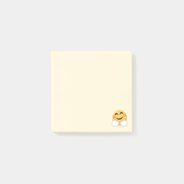 Emoji som ger en kram post-it block (Framsida)