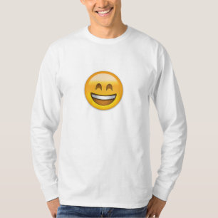 Emoji som ler ansikte med den öppna munnen som le tee shirt