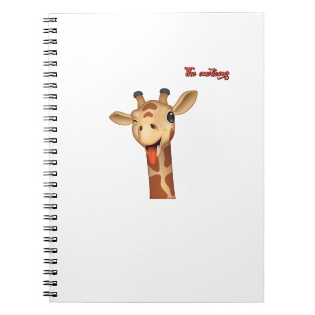 emoji som vinkar tunga ut giraffe ansikte anteckningsbok (Framsidan)