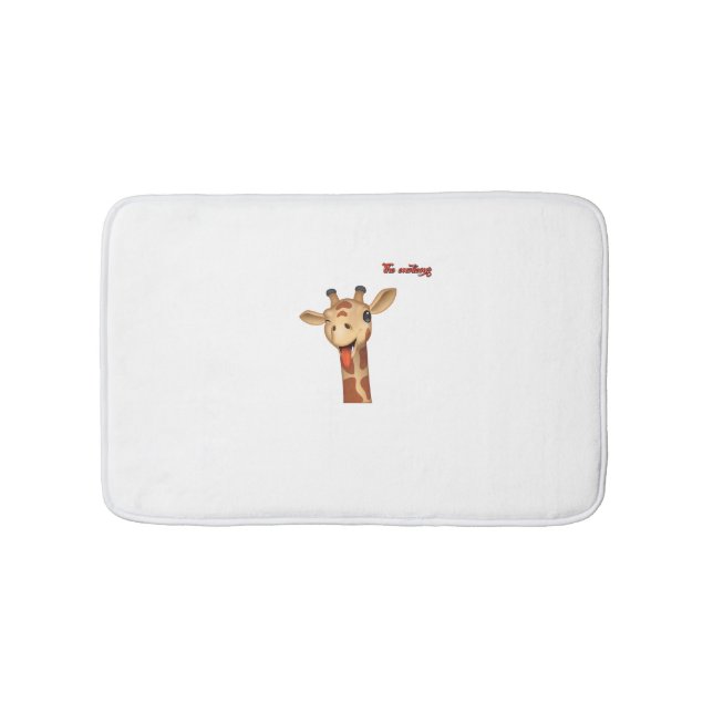 emoji som vinkar tunga ut giraffe ansikte badrumsmatta (Framsidan)