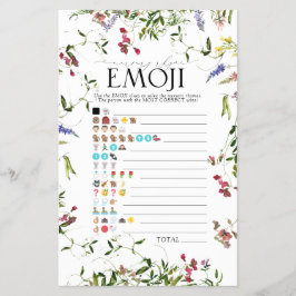 EMOJI-spel för sommarblommans babyskor Flygblad