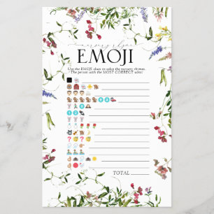 EMOJI-spel för sommarblommans babyskor Flygblad