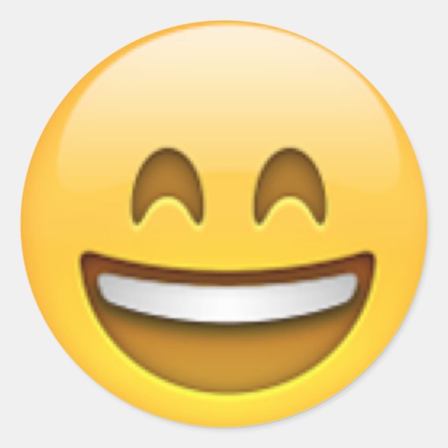 Emoji Stickers Runt Klistermärke (Framsida)