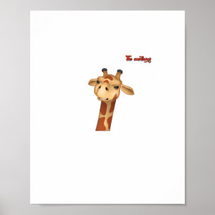 emoji surande arg giraff ansikte poster