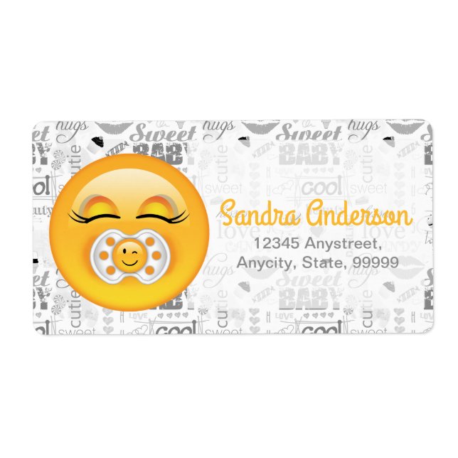 Emoji Sweet Baby ID231 Fraktsedel (Framsidan)